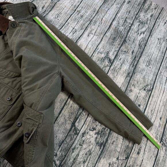 Orvis Men’s 2XL Field Barn Jacket Olive Green Quilted Lining Corduroy Collar - Picture 8 of 10